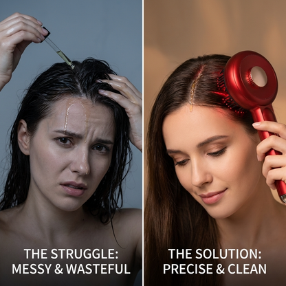 The Alora Ritual Comb — 4-in-1 Electric Scalp Massager with Red Light and Oil Applicator