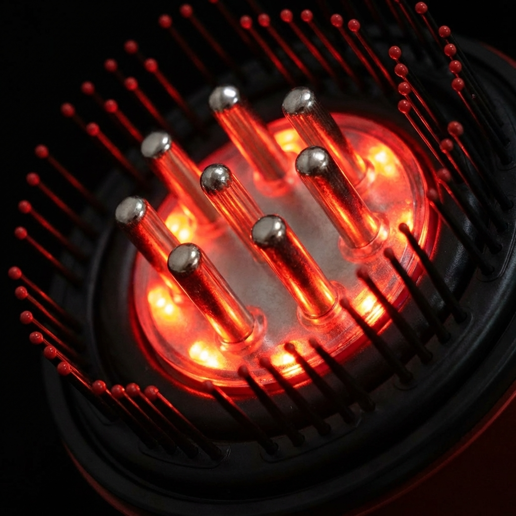 The Alora Ritual Comb — 4-in-1 Electric Scalp Massager with Red Light and Oil Applicator