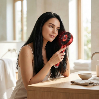 The Alora Ritual Comb — 4-in-1 Electric Scalp Massager with Red Light and Oil Applicator