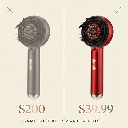 The Alora Ritual Comb — 4-in-1 Electric Scalp Massager with Red Light and Oil Applicator